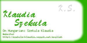 klaudia szekula business card